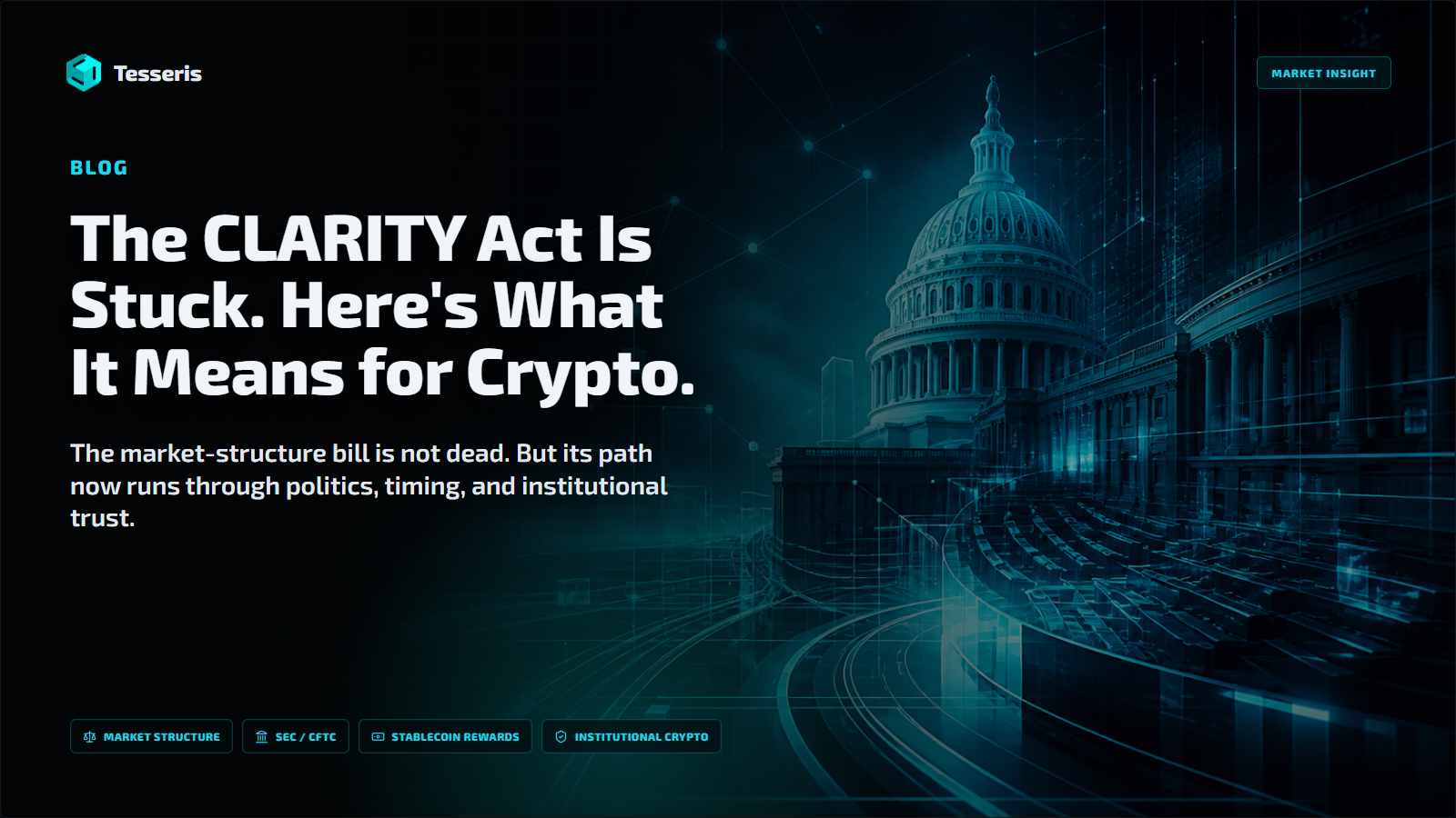 The CLARITY Act Is Stuck. Here's What It Means for Crypto
